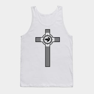 Christian cross and dove - a symbol of the Spirit Tank Top